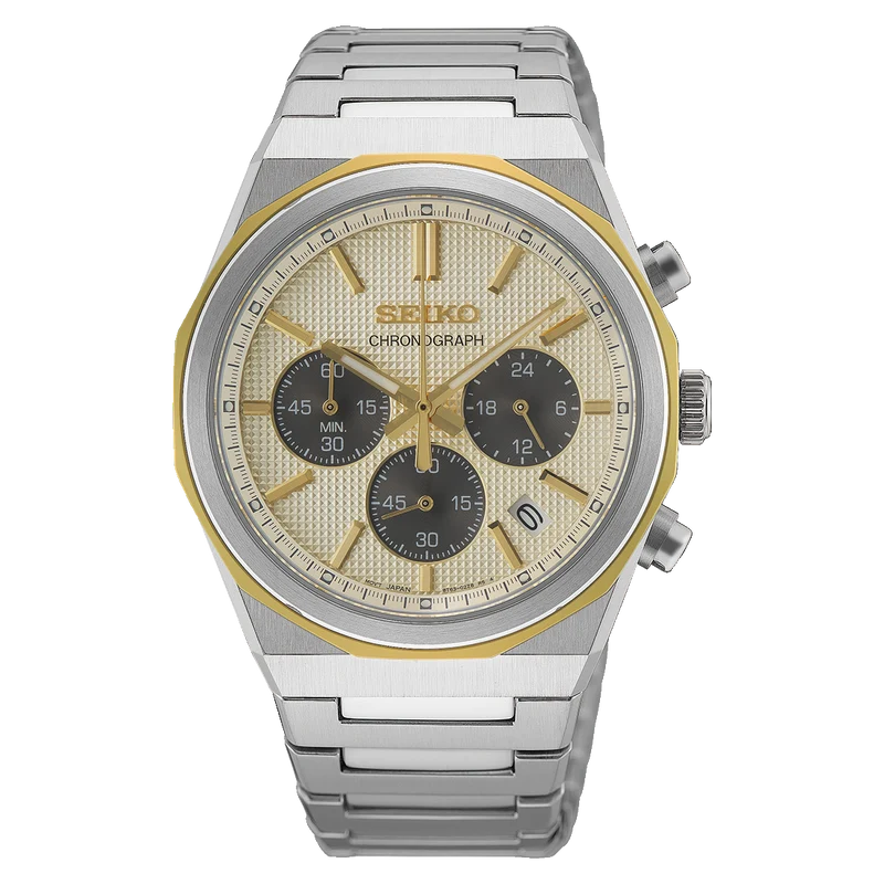 Seiko HGK001P1 Herren Armbanduhr Zweifarbig • Saphirglas • Chronograph