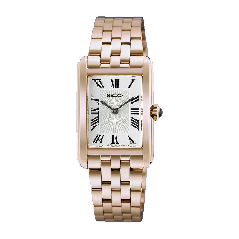 Seiko HGG002P1 Damen Armbanduhr Roségoldfarben • Quarzwerk • Hardlex-Glas