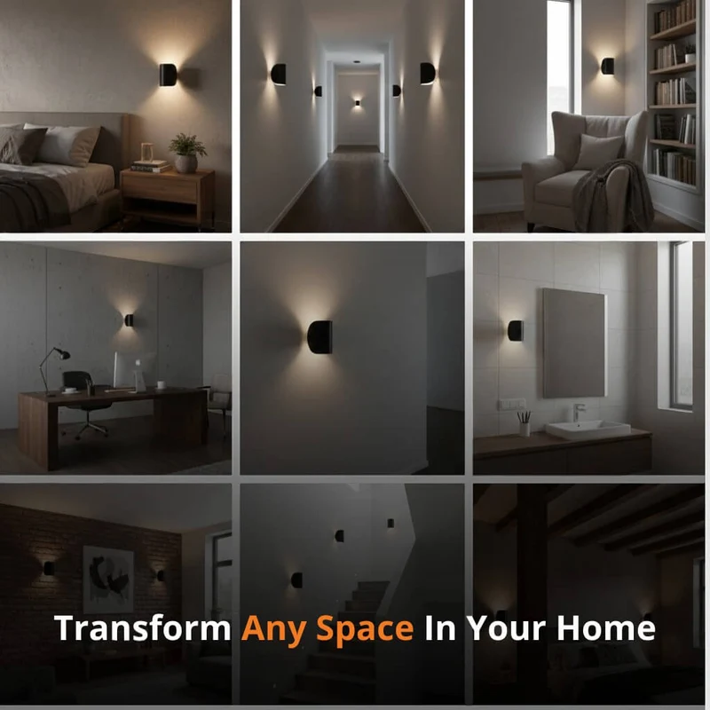 Wandlamp Up Down LED Binnen Aluminium Zwart Wit G4 | Sansoti