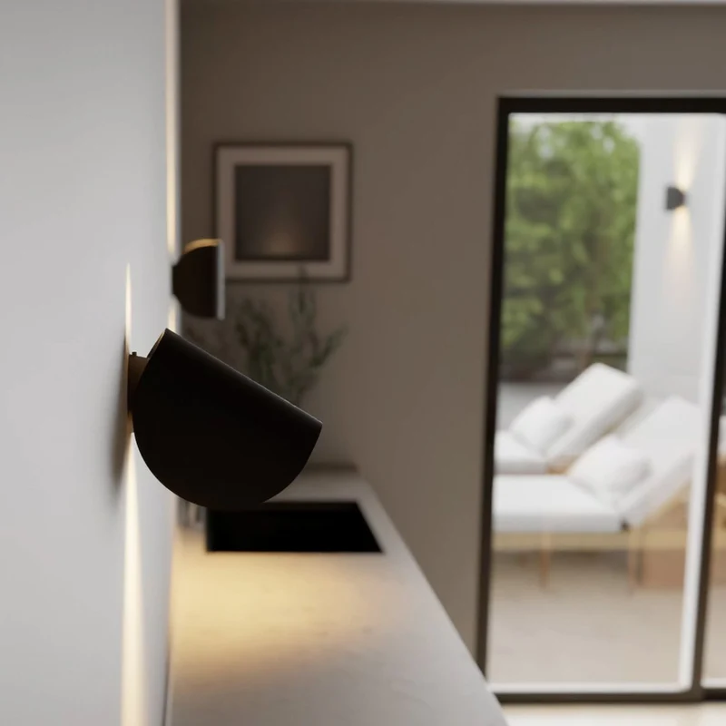 Wandlamp Up Down LED Binnen Aluminium Zwart Wit G4 | Sansoti