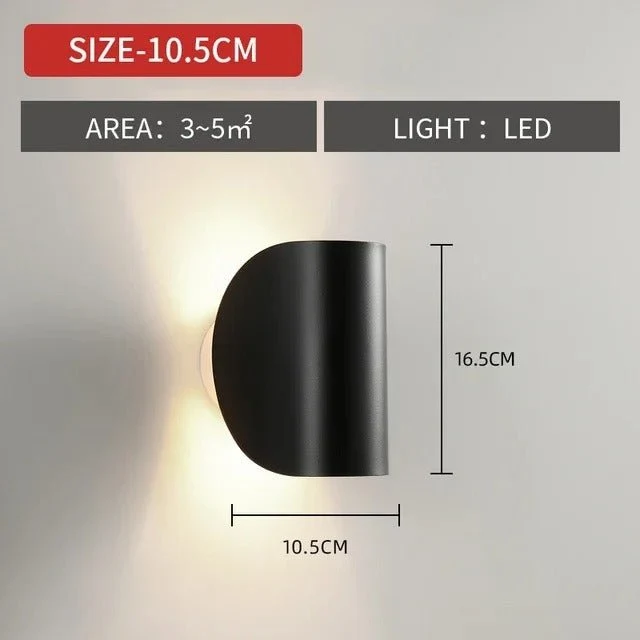 Wandlamp Up Down LED Binnen Aluminium Zwart Wit G4 | Sansoti