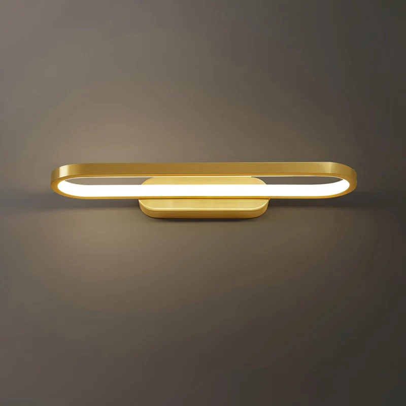 Wandlamp LED Messing Acryl Ovaal 40cm Warm Neutraal Koel Wit Badkamer Woonkamer