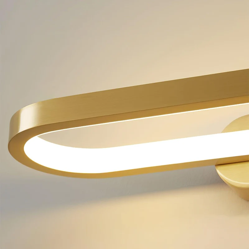 Wandlamp LED Messing Acryl Ovaal 40cm Warm Neutraal Koel Wit Badkamer Woonkamer