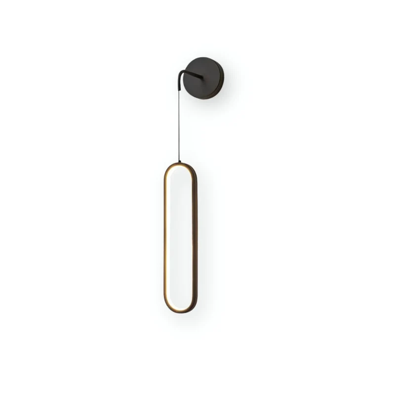 Hangende Wandlamp LED Messing Acryl 68cm Dimbaar Woonkamer Slaapkamer Gang Modern