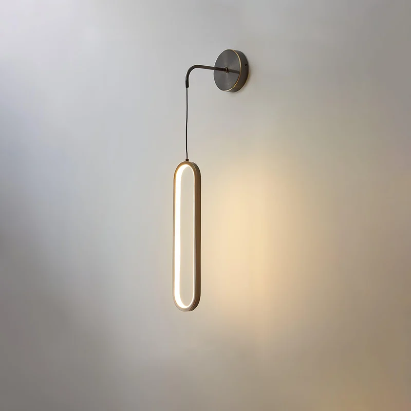 Hangende Wandlamp LED Messing Acryl 68cm Dimbaar Woonkamer Slaapkamer Gang Modern