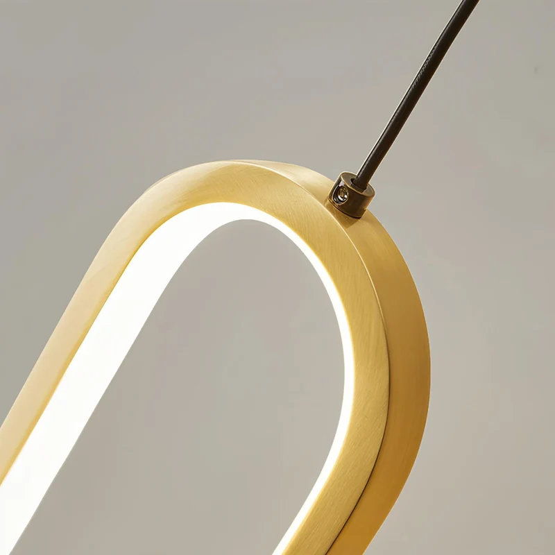 Hangende Wandlamp LED Messing Acryl 68cm Dimbaar Woonkamer Slaapkamer Gang Modern