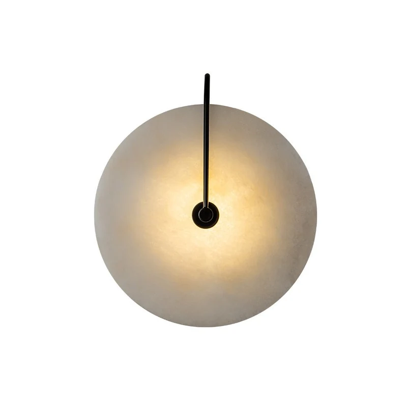 Wandlamp Marmer Rond LED 5W Zwart Wit 25cm Slaapkamer Hal Woonkamer Mid-Century
