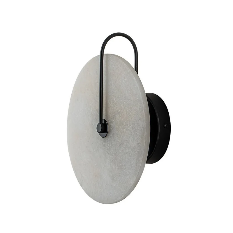 Wandlamp Marmer Rond LED 5W Zwart Wit 25cm Slaapkamer Hal Woonkamer Mid-Century