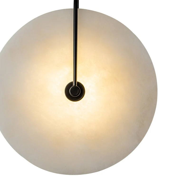 Wandlamp Marmer Rond LED 5W Zwart Wit 25cm Slaapkamer Hal Woonkamer Mid-Century