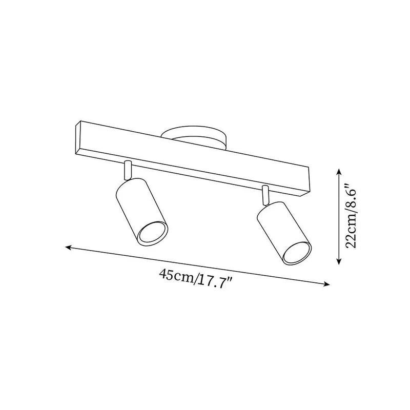 Houten Railverlichting LED Plafondlamp Wandlamp Natuurlijk Modern Woonkamer Eetkamer | Sansoti