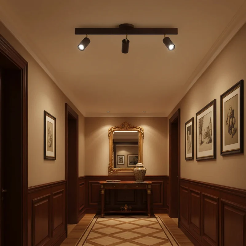 Houten Railverlichting LED Plafondlamp Wandlamp Natuurlijk Modern Woonkamer Eetkamer | Sansoti