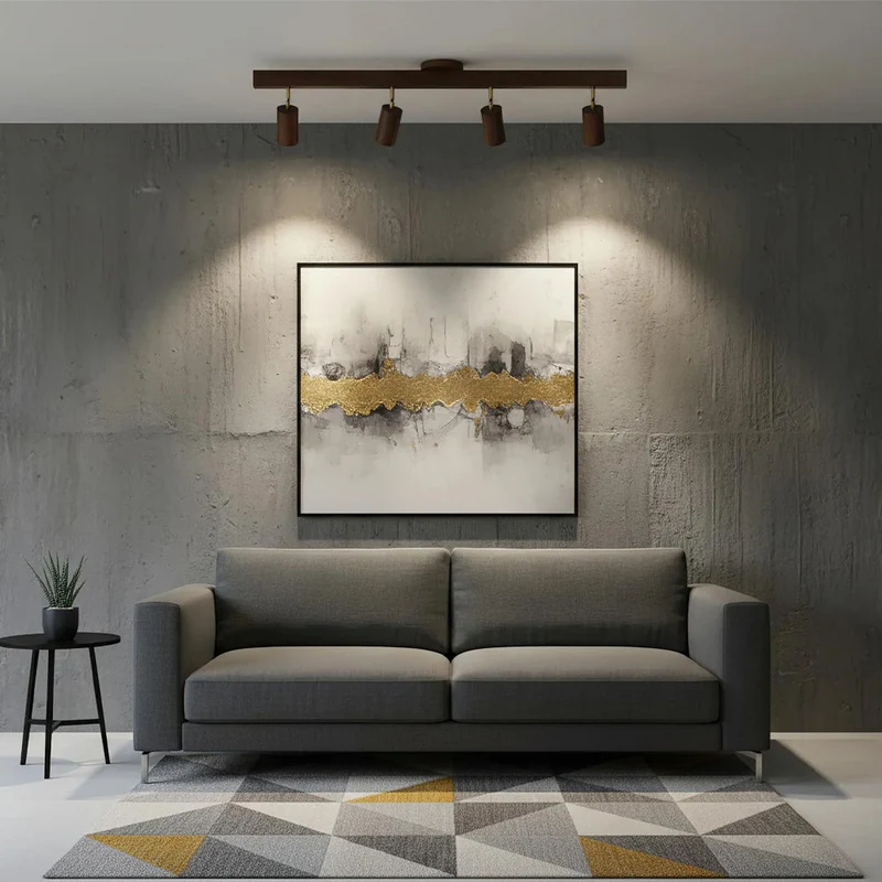 Houten Railverlichting LED Plafondlamp Wandlamp Natuurlijk Modern Woonkamer Eetkamer | Sansoti