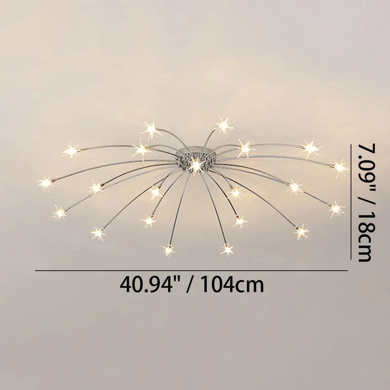 Plafondlamp Metaal Glas Semi Flush Mount LED Modern Woonkamer Eetkamer Slaapkamer | Sansoti