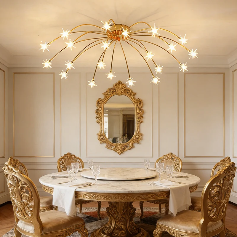 Plafondlamp Metaal Glas Semi Flush Mount LED Modern Woonkamer Eetkamer Slaapkamer | Sansoti