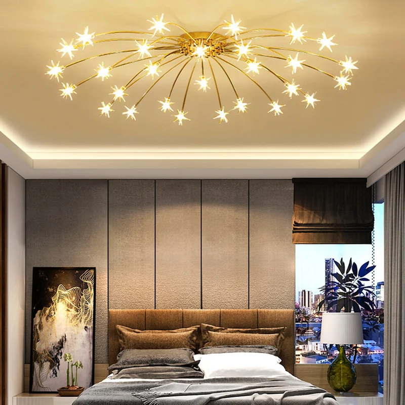 Plafondlamp Metaal Glas Semi Flush Mount LED Modern Woonkamer Eetkamer Slaapkamer | Sansoti