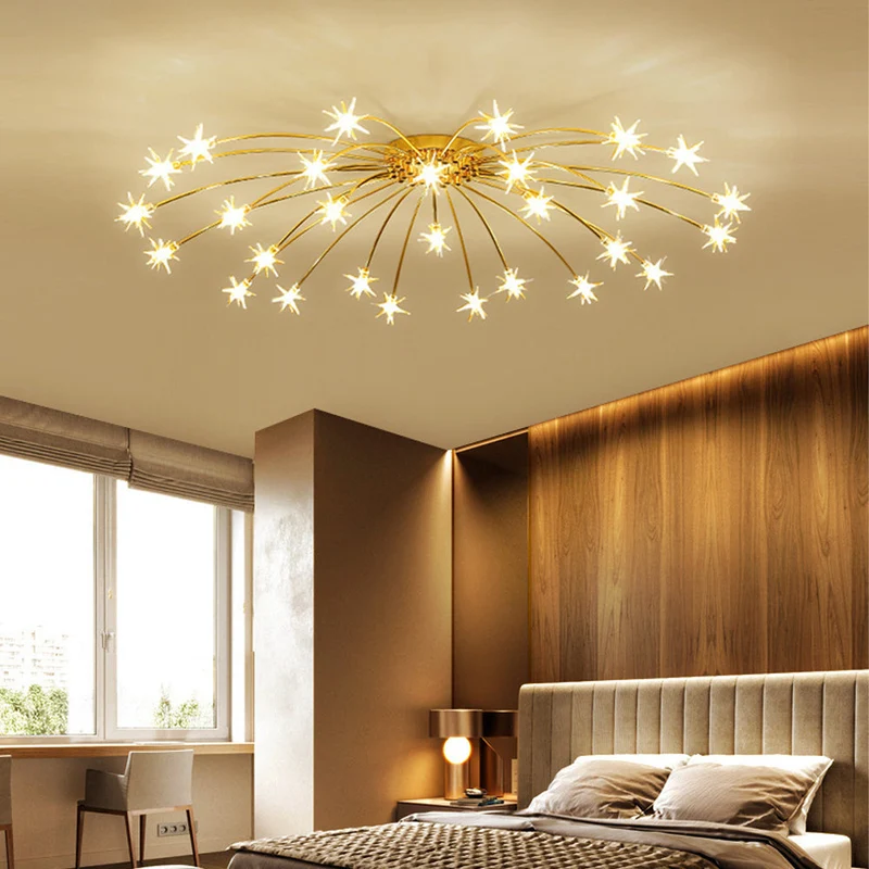 Plafondlamp Metaal Glas Semi Flush Mount LED Modern Woonkamer Eetkamer Slaapkamer | Sansoti