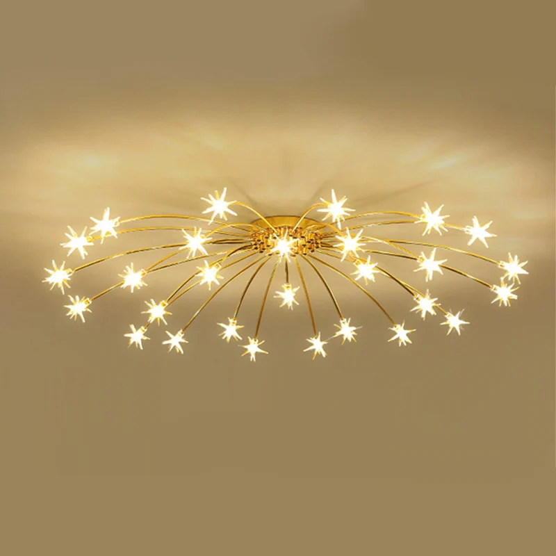Plafondlamp Metaal Glas Semi Flush Mount LED Modern Woonkamer Eetkamer Slaapkamer | Sansoti