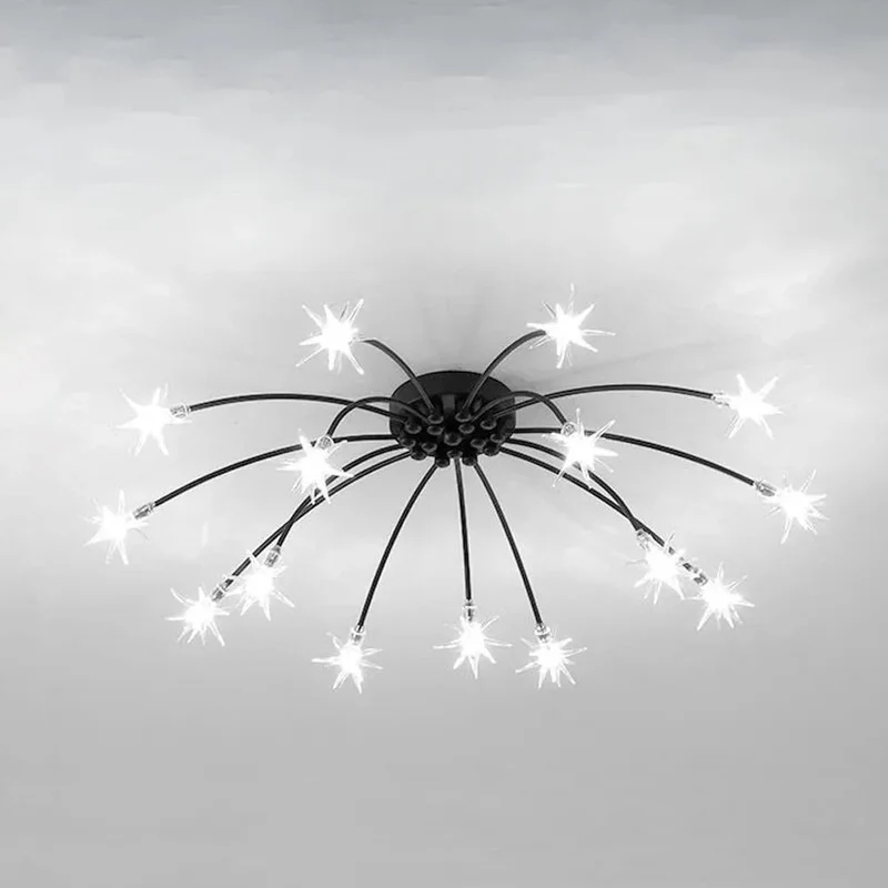 Plafondlamp Metaal Glas Semi Flush Mount LED Modern Woonkamer Eetkamer Slaapkamer | Sansoti