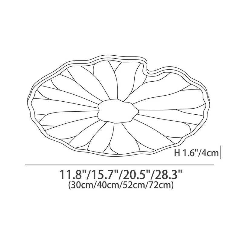Plafondlamp Lotusbladeren Acryl LED Modern Rond Woonkamer Slaapkamer Hal | Sansoti