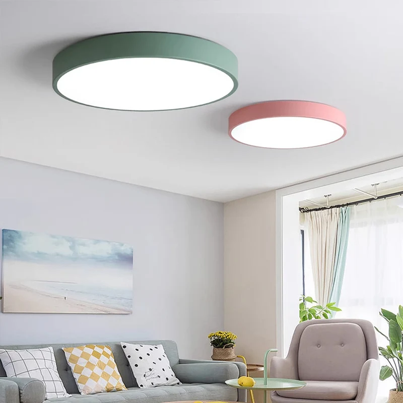 Ronde LED Plafondlamp Ultraplat Nordic Modern Dimbaar Acrylic Woonkamer Slaapkamer | Sansoti