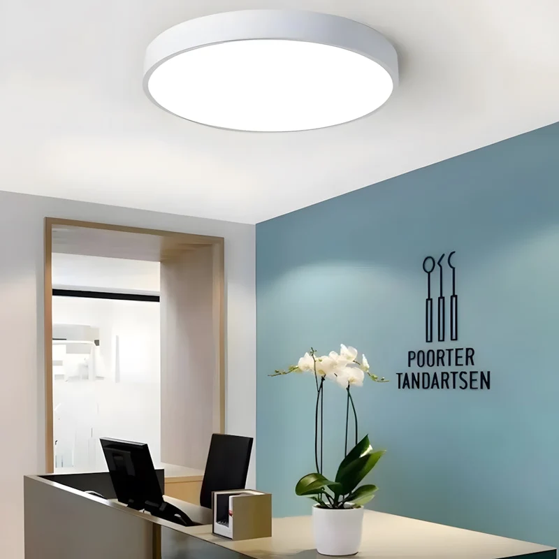 Ronde LED Plafondlamp Ultraplat Nordic Modern Dimbaar Acrylic Woonkamer Slaapkamer | Sansoti
