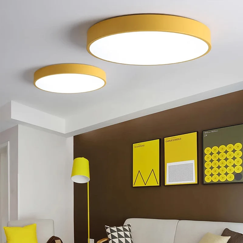 Ronde LED Plafondlamp Ultraplat Nordic Modern Dimbaar Acrylic Woonkamer Slaapkamer | Sansoti