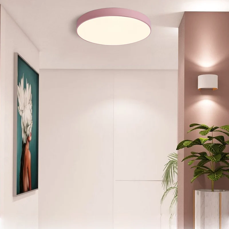 Ronde LED Plafondlamp Ultraplat Nordic Modern Dimbaar Acrylic Woonkamer Slaapkamer | Sansoti