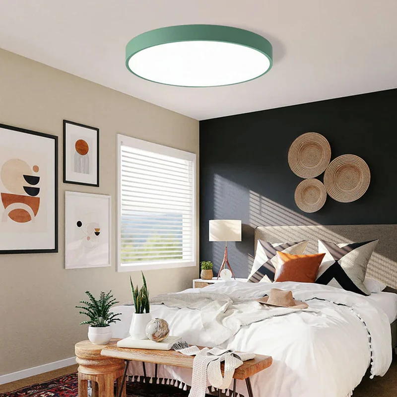 Ronde LED Plafondlamp Ultraplat Nordic Modern Dimbaar Acrylic Woonkamer Slaapkamer | Sansoti