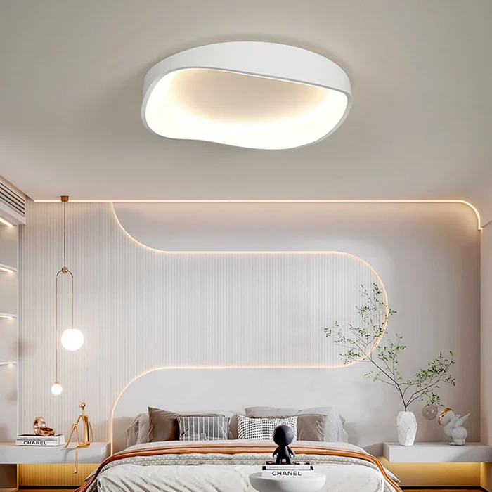 Japandi LED Plafondlamp Dimbaar Afstandsbediening Rond 40cm 50cm IJzer Acryl | Sansoti