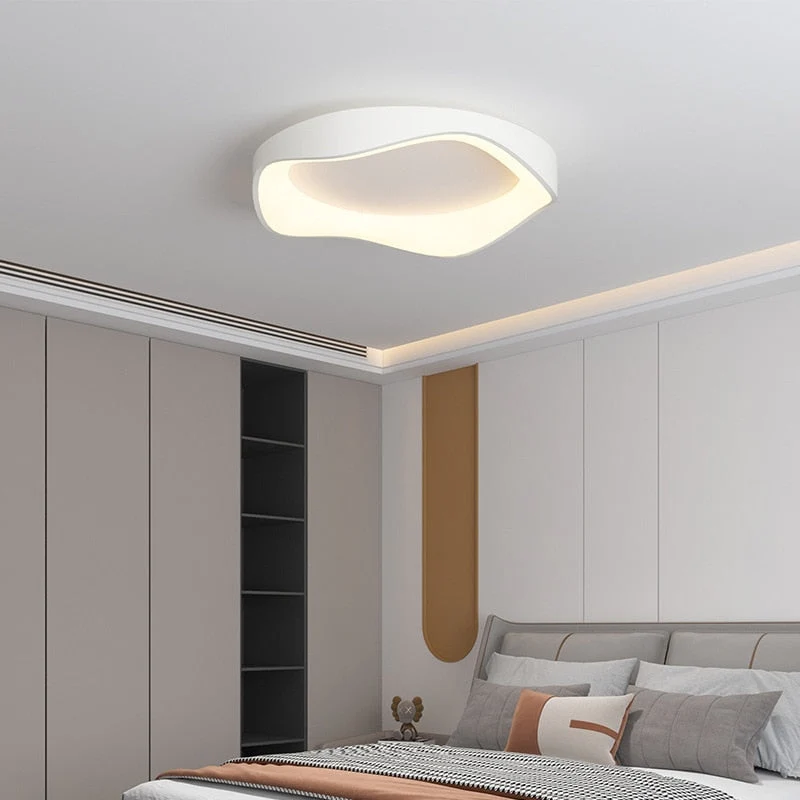 Japandi LED Plafondlamp Dimbaar Afstandsbediening Rond 40cm 50cm IJzer Acryl | Sansoti