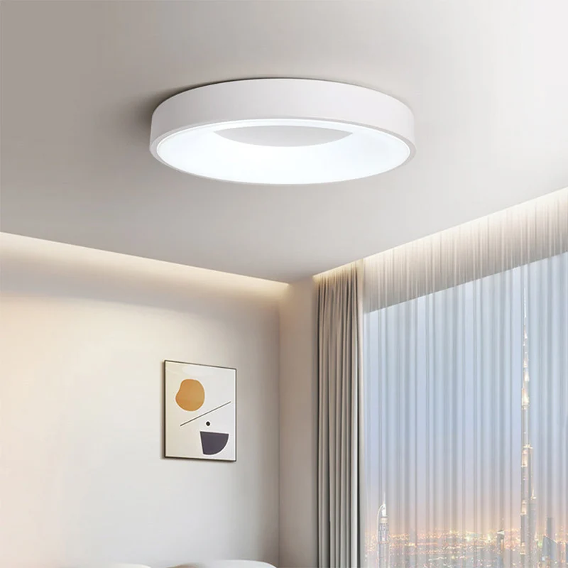 LED plafondlamp rond acryl ijzer lage ruimtes hal slaapkamer woonkamer moderne opbouwlamp minimalistische plafondverlichting | Sansoti