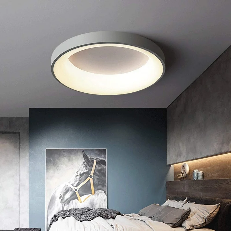LED plafondlamp rond acryl ijzer lage ruimtes hal slaapkamer woonkamer moderne opbouwlamp minimalistische plafondverlichting | Sansoti