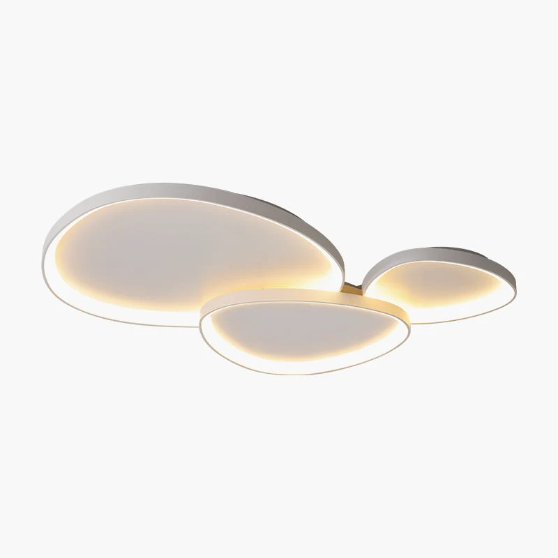 LED plafondlamp ovaal dimbaar metaal zwart wit slaapkamer hal woonkamer moderne plafondverlichting Scandinavisch design opbouwlamp | Sansoti