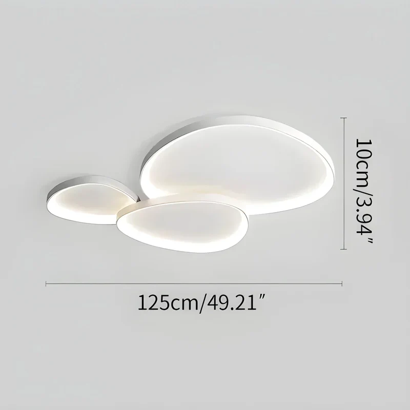 LED plafondlamp ovaal dimbaar metaal zwart wit slaapkamer hal woonkamer moderne plafondverlichting Scandinavisch design opbouwlamp | Sansoti