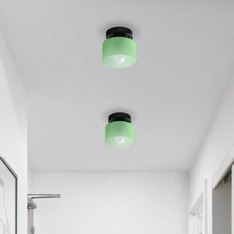 Plafondlamp Glas Retro E27/E26 Amber Keuken Hal Woonkamer Rond Design Sfeerverlichting Vintage Stijl | Sansoti