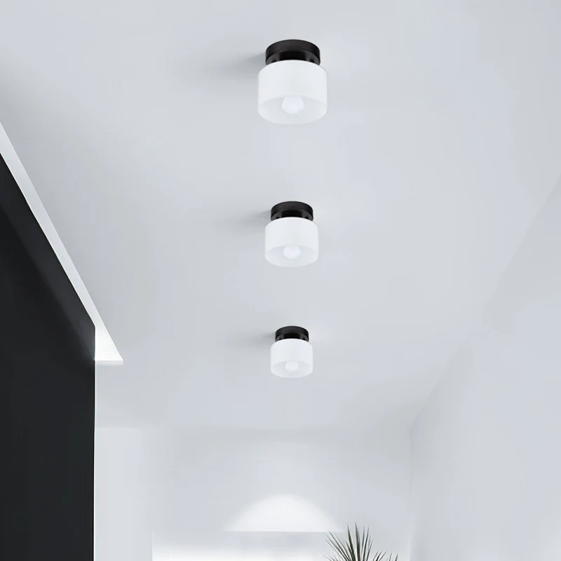 Plafondlamp Glas Retro E27/E26 Amber Keuken Hal Woonkamer Rond Design Sfeerverlichting Vintage Stijl | Sansoti