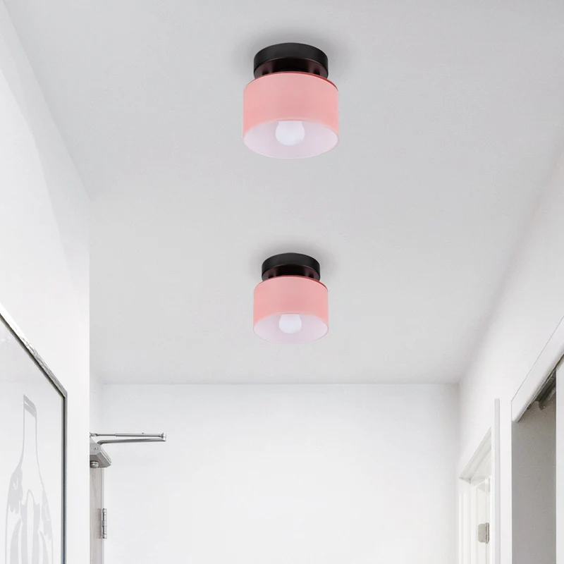 Plafondlamp Glas Retro E27/E26 Amber Keuken Hal Woonkamer Rond Design Sfeerverlichting Vintage Stijl | Sansoti