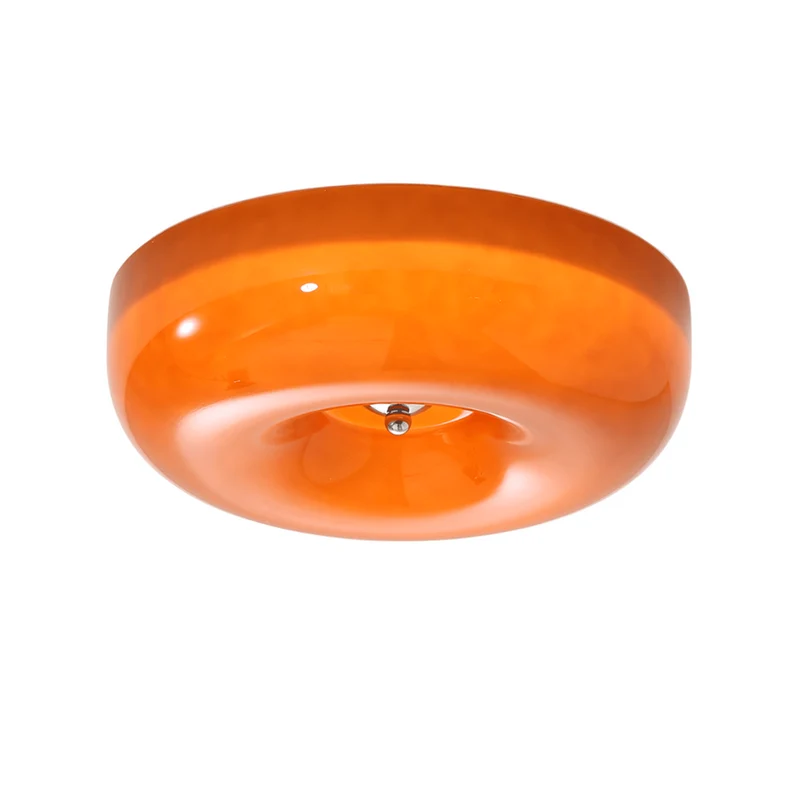 Plafondlamp Glas LED Metaal Wit Woonkamer Slaapkamer Hal Ronde Glazen Plafonnière Moderne Ceiling Light | Sansoti