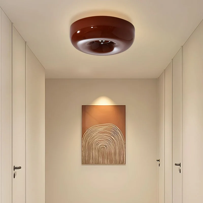Plafondlamp Glas LED Metaal Wit Woonkamer Slaapkamer Hal Ronde Glazen Plafonnière Moderne Ceiling Light | Sansoti
