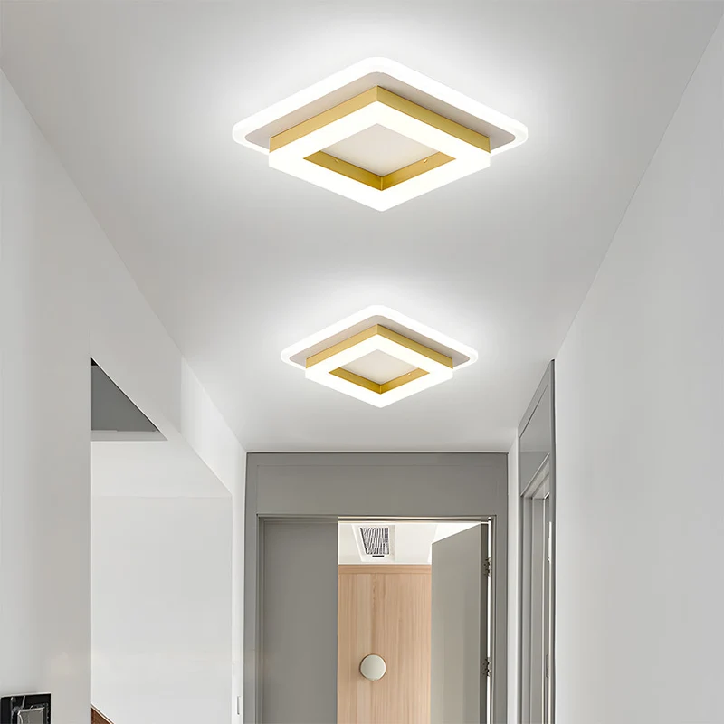 Vierkante LED Plafondlamp 1920 Lumen Zwart Wit Slaapkamer Hal Woonkamer Moderne Plafonnière Geometrisch Design Verlichting Binnen | Sansoti
