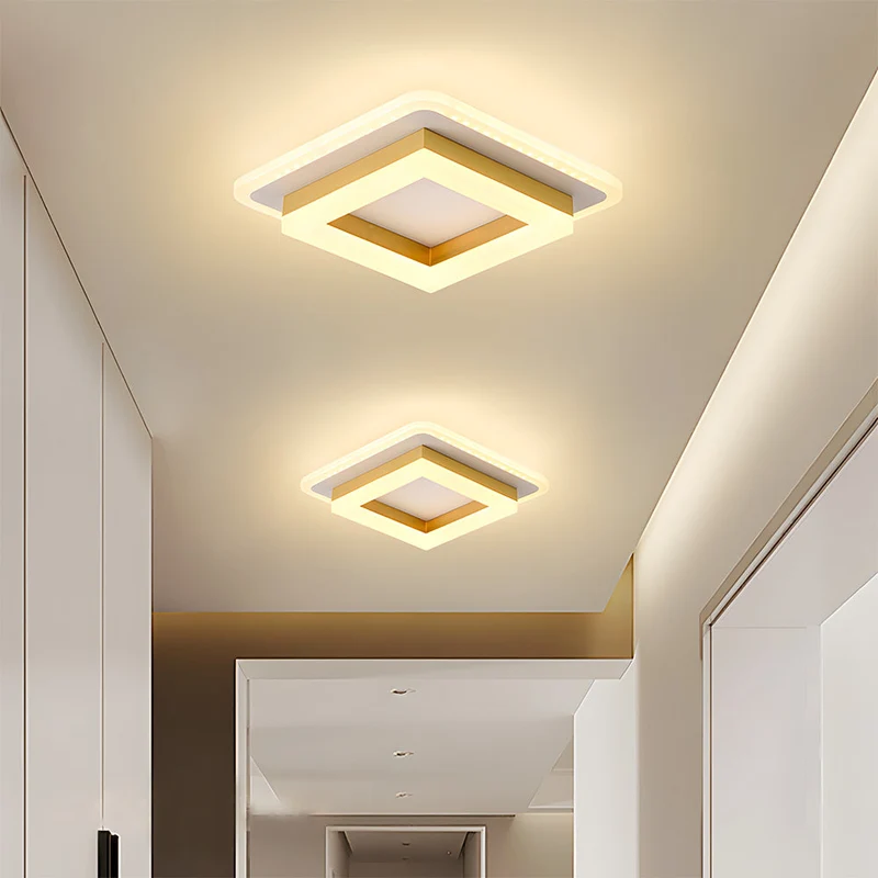 Vierkante LED Plafondlamp 1920 Lumen Zwart Wit Slaapkamer Hal Woonkamer Moderne Plafonnière Geometrisch Design Verlichting Binnen | Sansoti