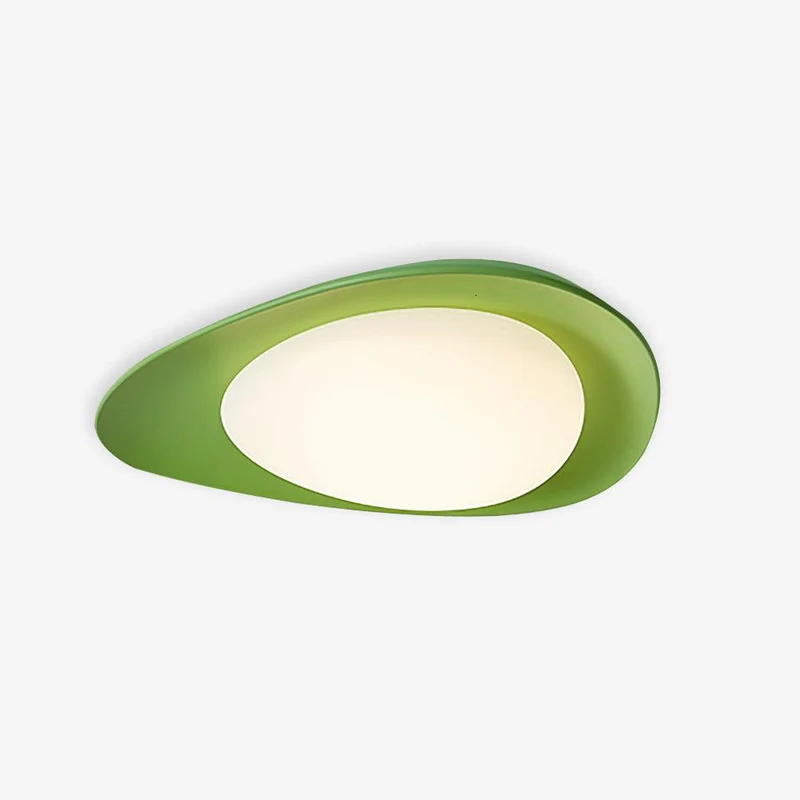 LED Plafondlamp Bladvorm Resin Groen Woonkamer Slaapkamer Eetkamer Organische Plafondlamp Scandinavisch Interieur | Sansoti