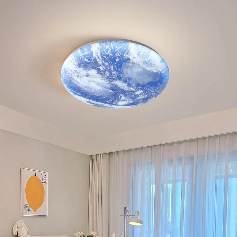 LED Plafondlamp Maanontwerp Hout Acryl Rond 26-48cm Slaapkamer Woonkamer Plafondlamp Maanlamp LED Verlichting Modern Interieur | Sansoti
