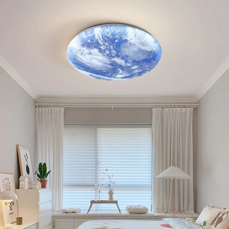 LED Plafondlamp Maanontwerp Hout Acryl Rond 26-48cm Slaapkamer Woonkamer Plafondlamp Maanlamp LED Verlichting Modern Interieur | Sansoti