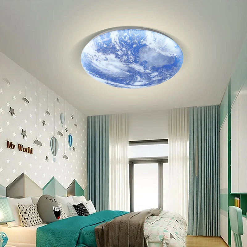 LED Plafondlamp Maanontwerp Hout Acryl Rond 26-48cm Slaapkamer Woonkamer Plafondlamp Maanlamp LED Verlichting Modern Interieur | Sansoti