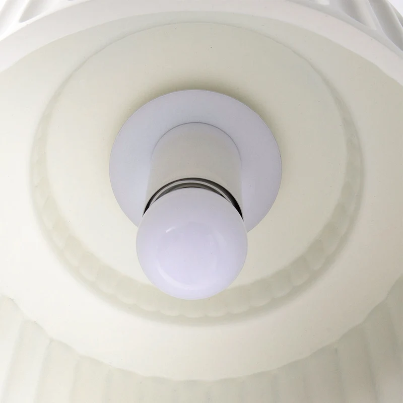 Plafondlamp Geribbeld Resin E27 Wit Compact Modern Interieur Woonkamer Keuken Slaapkamer Retro Design Plafonnière | Sansoti