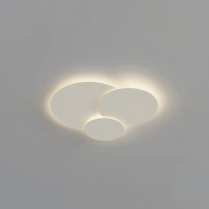 LED plafondlamp verstelbare schijven wit dimbaar woonkamer badkamer moderne designlamp plafondverlichting met afstandsbediening | Sansoti