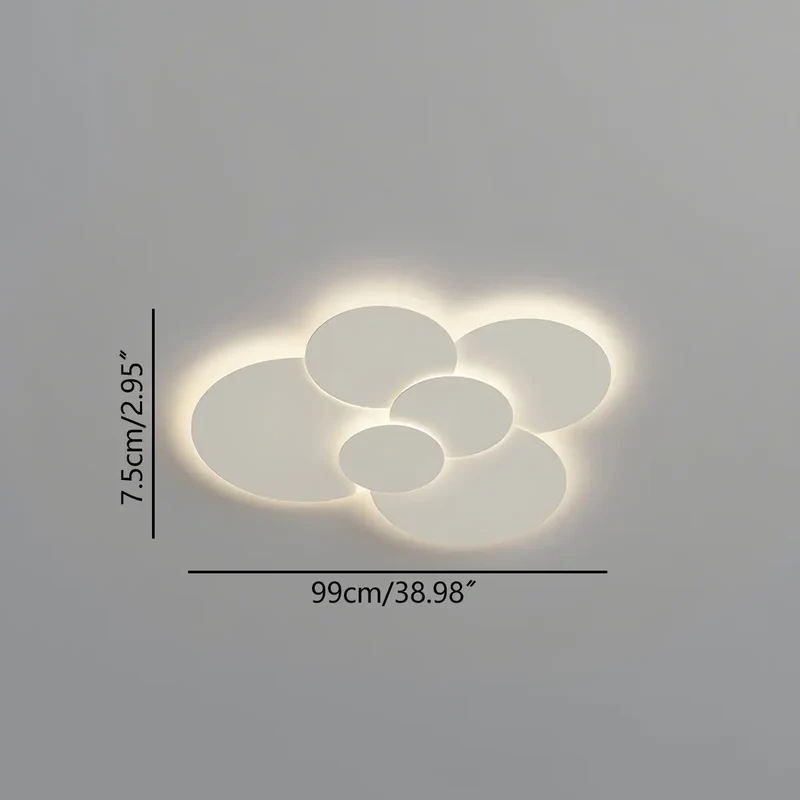 LED plafondlamp verstelbare schijven wit dimbaar woonkamer badkamer moderne designlamp plafondverlichting met afstandsbediening | Sansoti