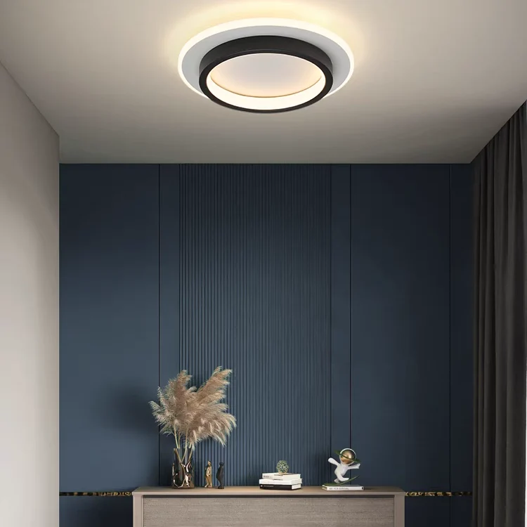 LED plafondlamp rond 10W 20W zwart wit slaapkamer hal woonkamer moderne plafondverlichting lage plafondlamp | Sansoti