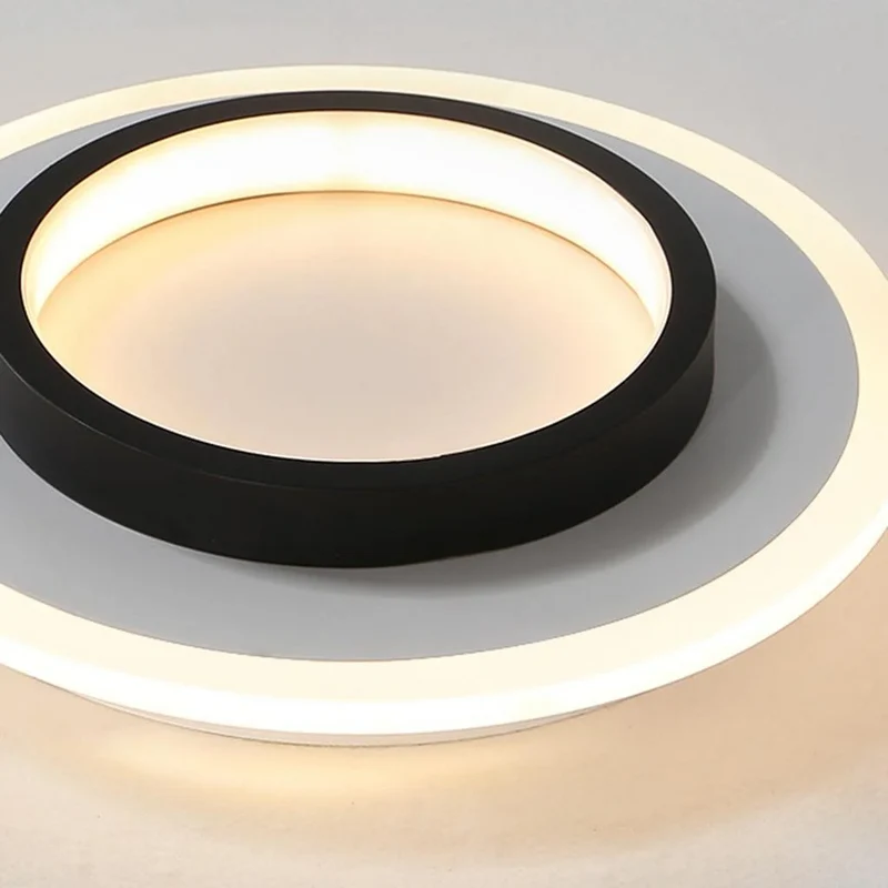 LED plafondlamp rond 10W 20W zwart wit slaapkamer hal woonkamer moderne plafondverlichting lage plafondlamp | Sansoti